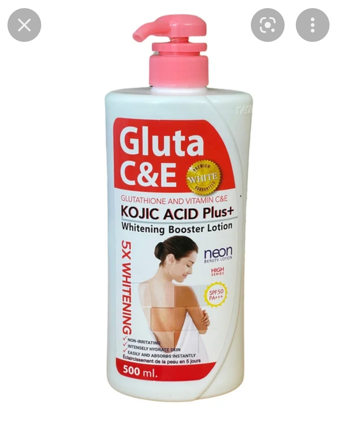 Lait Corporel éclaircissant Gluta Master - Kojic + Collagène 24K - 300 Ml - Neuf